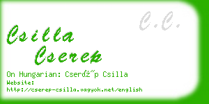 csilla cserep business card